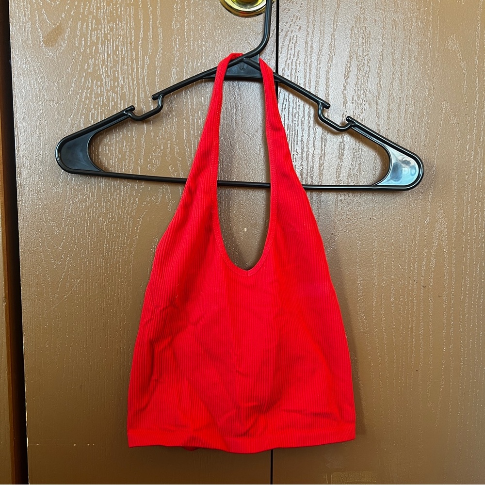 red halter top